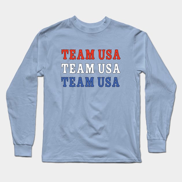 TEAM USA Long Sleeve T-Shirt by MAS Design Co